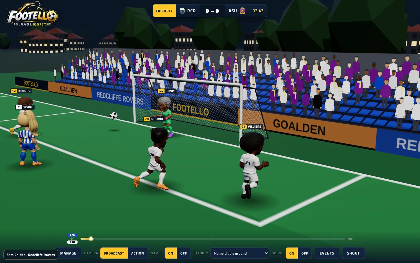 A FOOTELLO match playing live in 3D