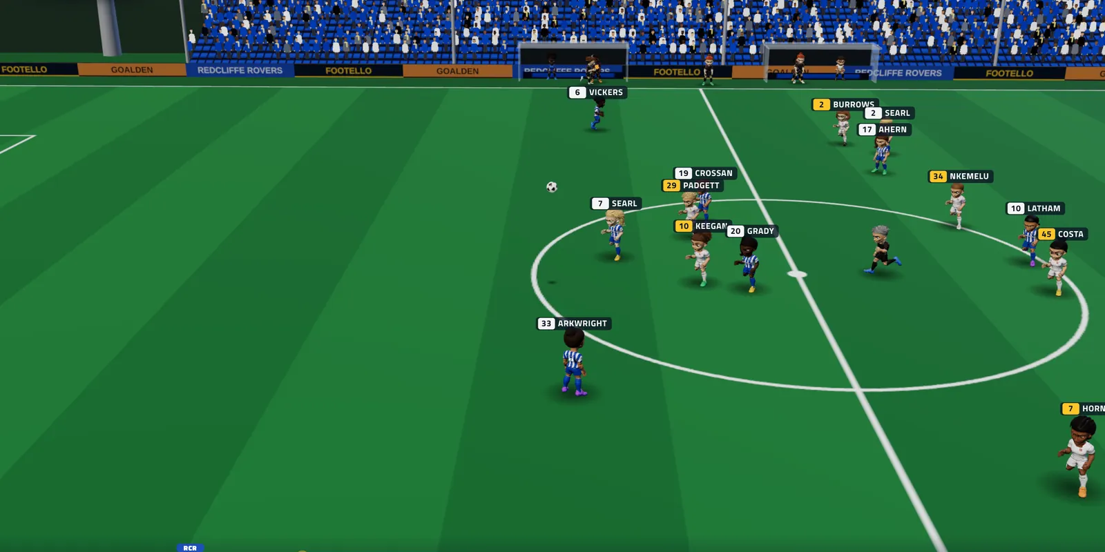 A two-player FOOTELLO match